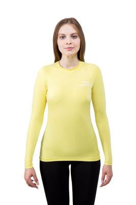 Майка лайкровая лонгслив желтый